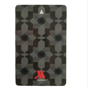 Marriott Hotel Resort Key Card Hotel Room Key Embossed Black & Red Graphics